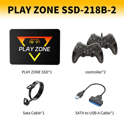 PlayZone 1TB  Gaming SSD Game Console 80+Emulator for PS5/PS4/Switch/XBOX/PS3/PS2 with 16191 AAA&3D&Retro Game for Win PC/Laptop