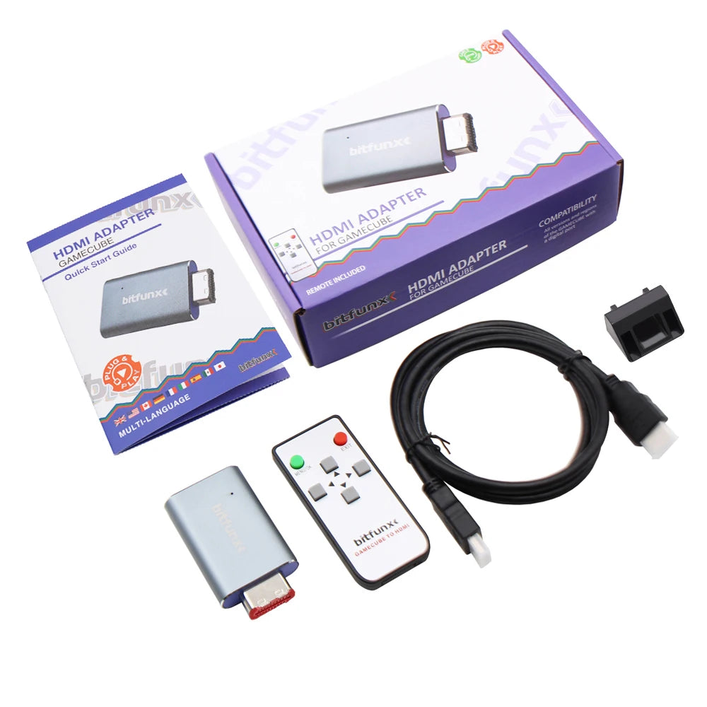 Bitfunx GC Video HDMI Adapter Digital AV to HDMI GC2HDMI for Nintendo Gamecube NGC DOL-001 Game Console