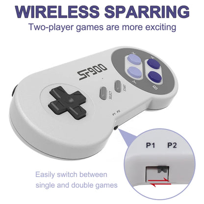 SF900 Retro Consola 16 Bit Game Stick 4700 Games HD Video Game Consoles for NES/SNES Wireless Controller