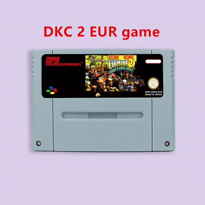 Donkey Game Country Kong 1 2 3 Competition RPG game for SNES 16 bit USA NTSC or EUR PAL Video Game Consoles Cartridge