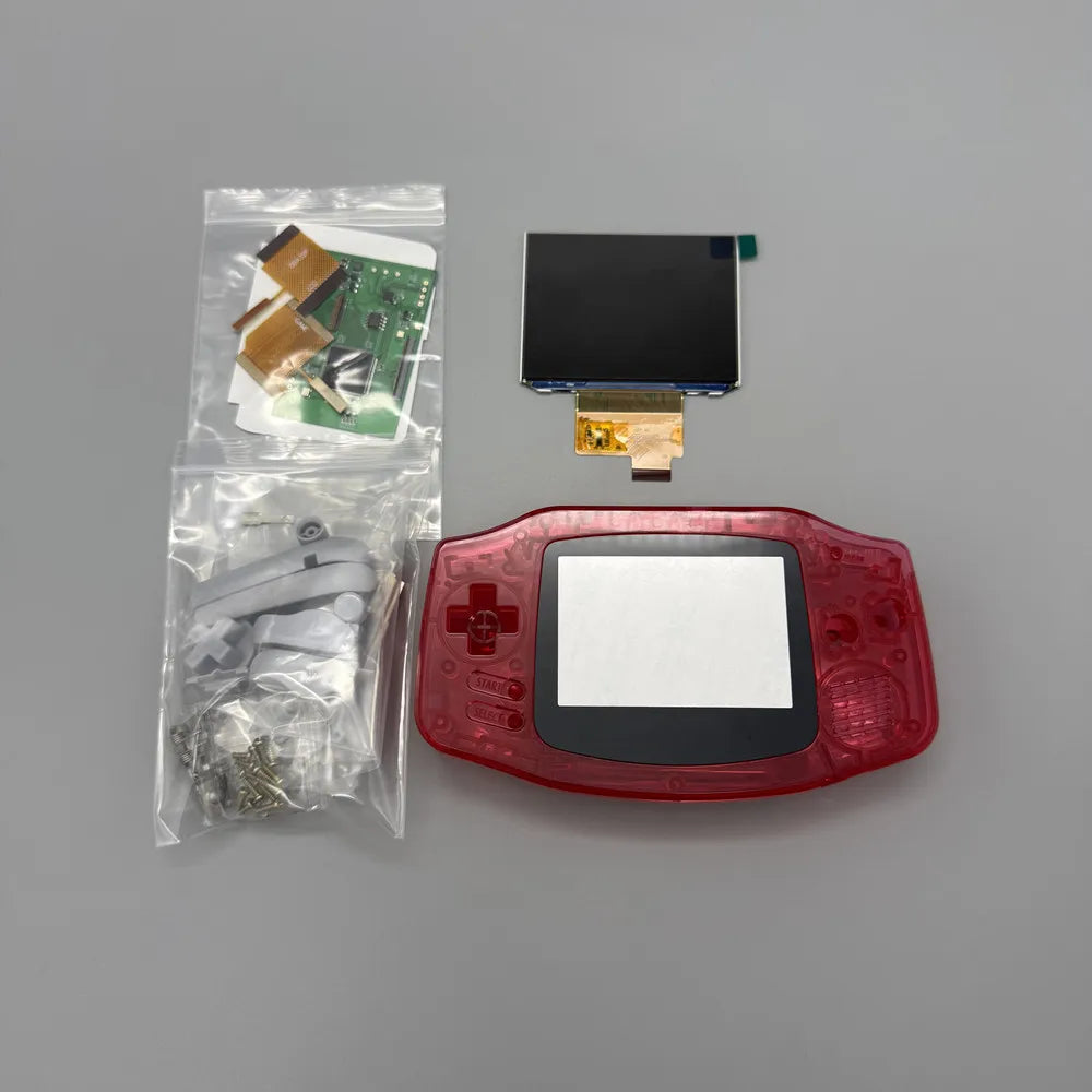 2025 GBA IPS LCD 3.0 "IPS high brightness LCD screen and shell kit for Gameboy advance GBA.no cut shell required easy to install