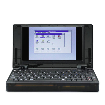 Mini Pocket Pocket 386 Windows3.11/95 System Retro Notebook Computer OPL3 Sound Card VGA IPS Screen Integrated Mouse