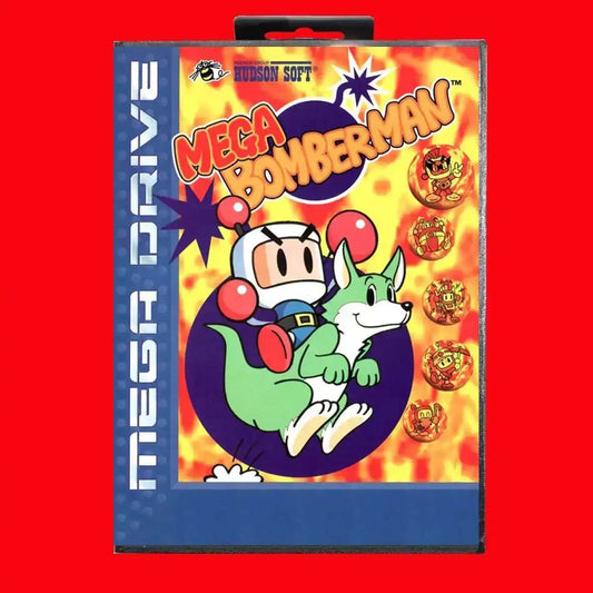 Mega Bomberman with EUR Box for 16 Bit Sega MD game Cartridge Megadrive Genesis system