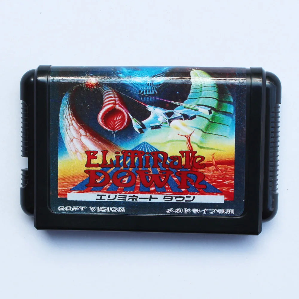 Eliminate Down 16bit MD Game Card For 16 Bit Sega MegaDrive Genesis Consoles