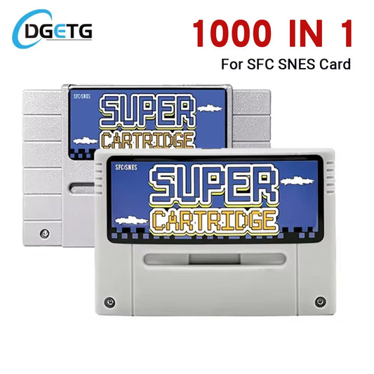 SNES 1000 in 1 SFC Game Cartridge Flash Card For Super Famicom 16 bit US/EU/JP Version Video Game Console With 4G Card