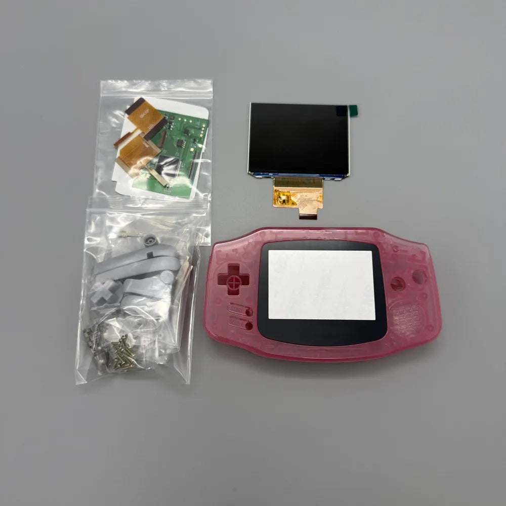 2025 GBA IPS LCD 3.0 "IPS high brightness LCD screen and shell kit for Gameboy advance GBA.no cut shell required easy to install