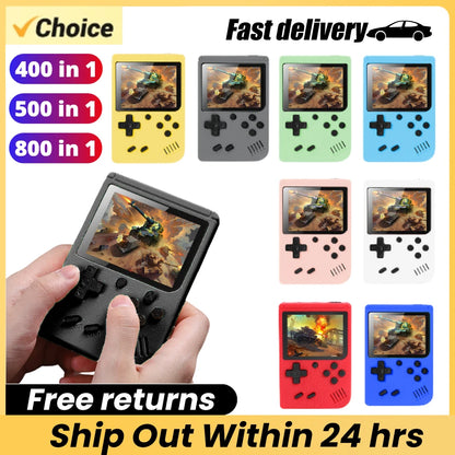 3.0 Inch Color LCD Retro Handheld Game Console Portable Mini Handheld Video Game Player Built-in 400/500/800 Games for Kids Gift