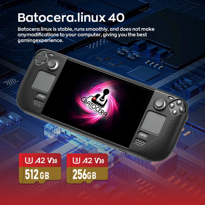 Batocera TF/Game Card for Steam Deck/Windows/MAC/Handheld Game Console for PS3/PS2/SS/PS1/PSP/DC/MAME 30+Emulators&15000+Games