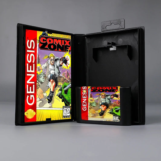 Comix Zone USA or EUR cover 16bit MD game card with box with manual for Sega Genesis Megadrive console