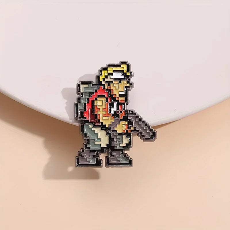 1pc Classic Retro Old Games Metal Slug Enamel Pins – Cartoon Metal Brooch Badge for Jacket, Bags, Hats, Cosplay Accessories