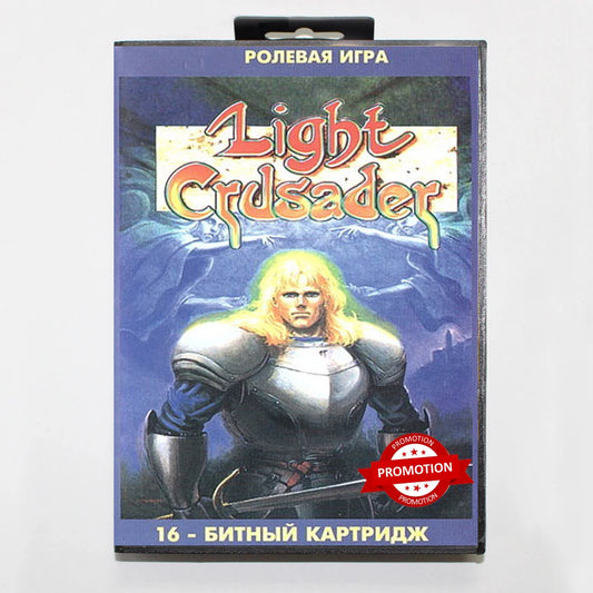 Light Crusader 16Bit MD Game Cartridge with RU Box for Sega Megadrive Genesis Systems