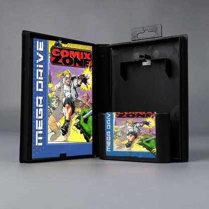 Comix Zone USA or EUR cover 16bit MD game card with box with manual for Sega Genesis Megadrive console