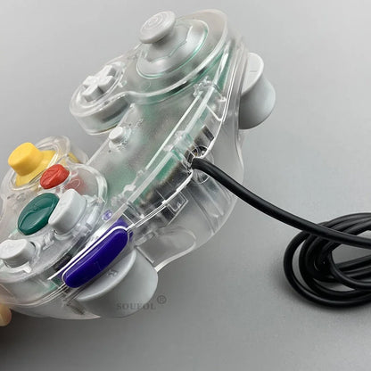 New Replacement Transparent Game Controller Joystick Gamepad Wired For NGC GameCube Video Game Console