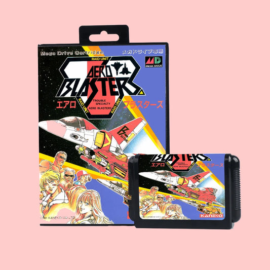 Air Buster (Aero Blasters) JAP Cover 16bit MD Game Card with Manual Retail Box for Sega Genesis Megadrive Video Game Consoles