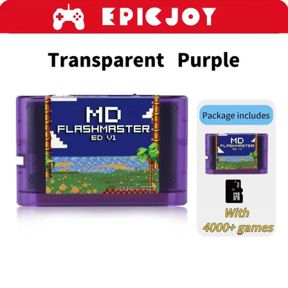 MD V1 Card 4000 in 1 With 8GB TF Card MD Game Card For Original Sega Genesis Mega Drive Master System