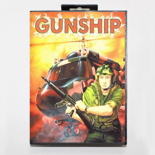 Gunship 16Bit MD Game Cartridge with RU Box for Sega Megadrive Genesis Systems