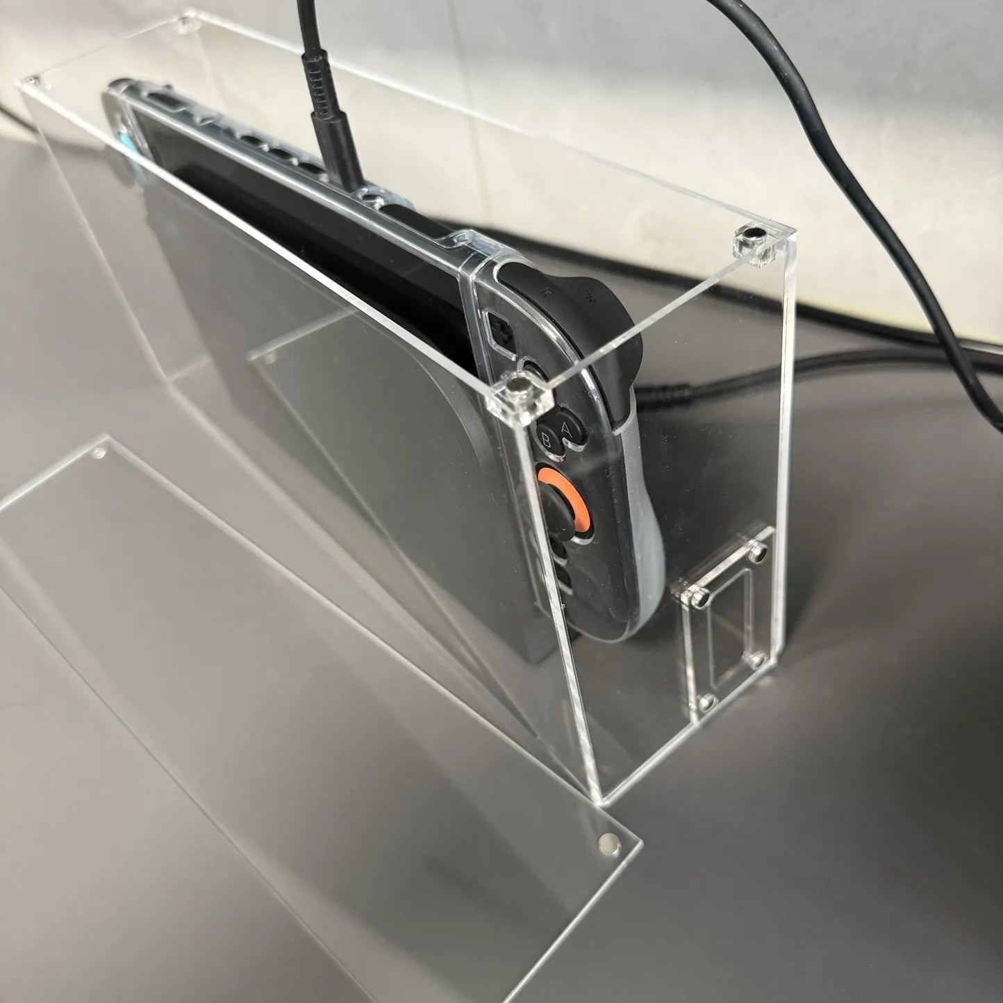 High transparency acrylic magnetic cover console storage box Dustproof box for Nintendo switch 2 NS2