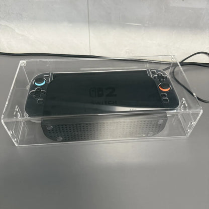 High transparency acrylic magnetic cover console storage box Dustproof box for Nintendo switch 2 NS2