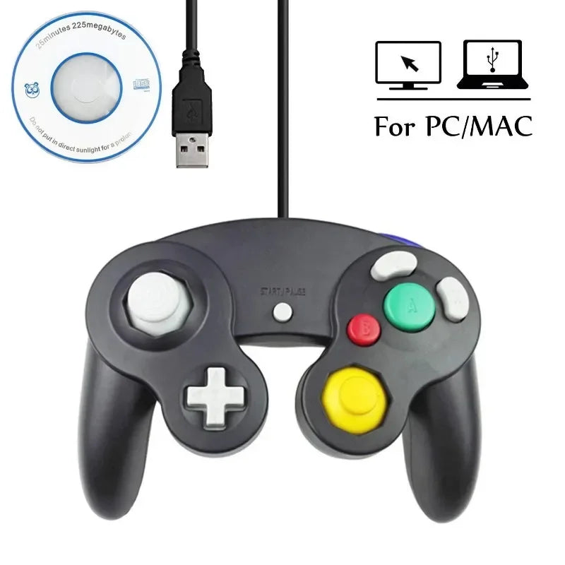 Wired Game Controller for GameCube NGC Single Button Wired Gamepad Joystick for NGC Game Console