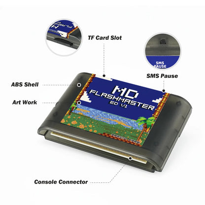 MD V1 Card 4000 in 1 With 8GB TF Card MD Game Card For Original Sega Genesis Mega Drive Master System