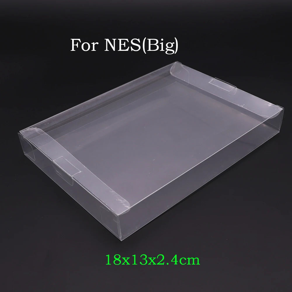10PCS Clear Transparent Game Cartridge Box Case CIB Games Plastic PET Protector for N64 NES SNES for GB GBA GBC NGPC Switch