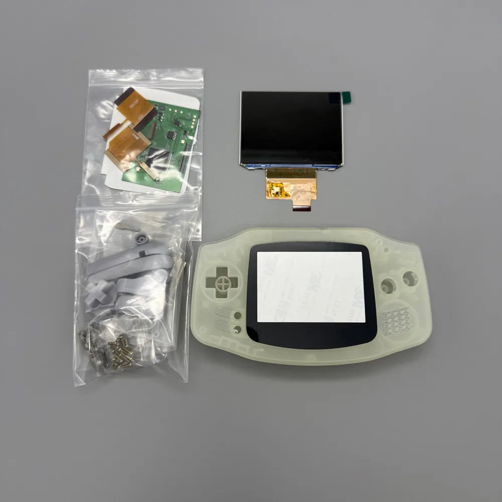 2025 GBA IPS LCD 3.0 "IPS high brightness LCD screen and shell kit for Gameboy advance GBA.no cut shell required easy to install