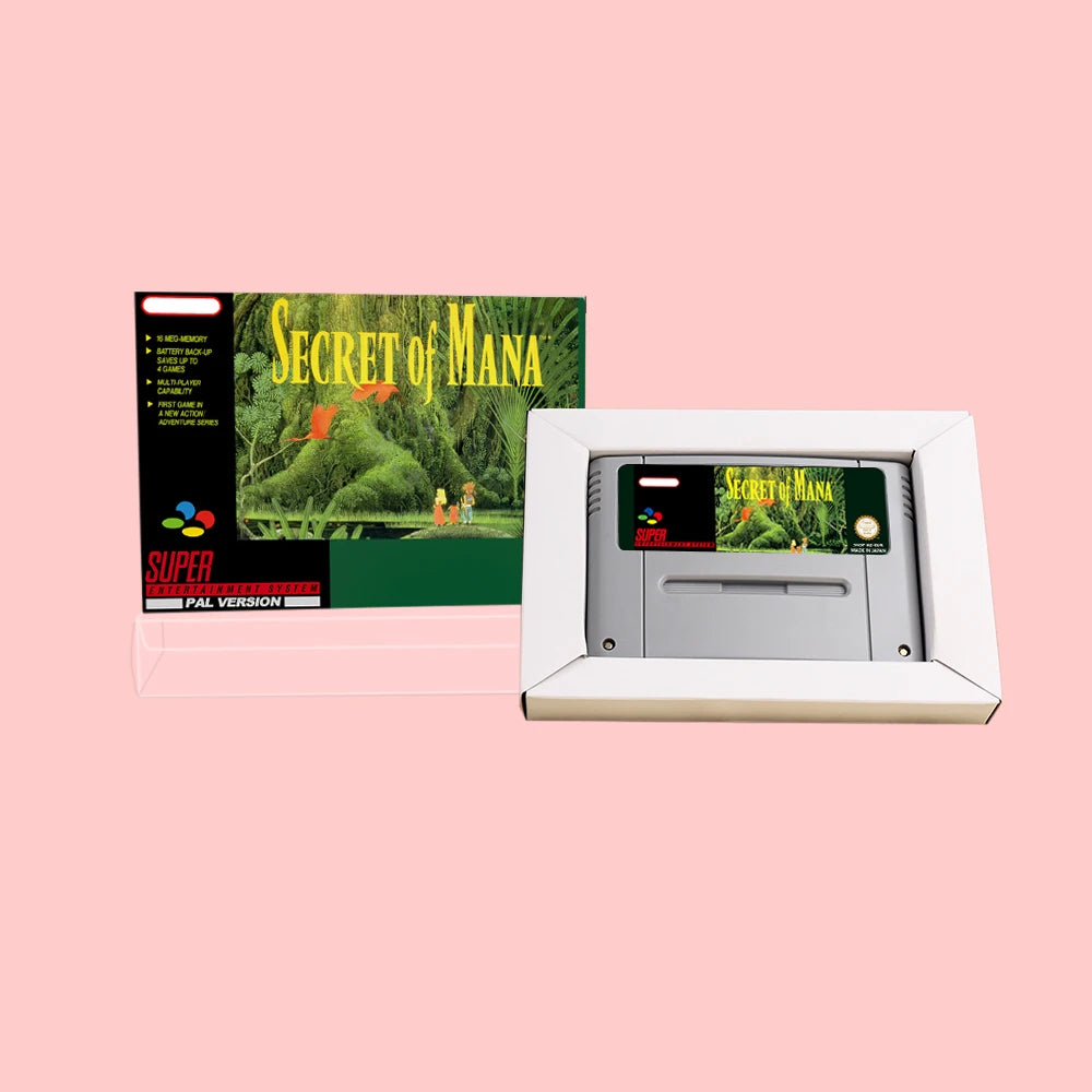 Secret of Mana 1 RPG Game Cartridge with Retial Box For SNES 16bit NTSC PAL Video Game Consoles
