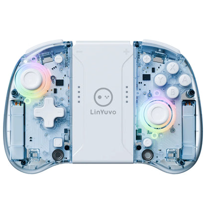 LinYuvo KS37B Meteor Light Joycons Wireless Controller for Switch/OLED with Programmable/Motion Control/Dual Vibration/Turbo