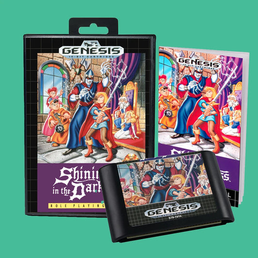 Shining in the Darkness USA Game for SEGA Mega Drive Genesis 16 bit Consoles Game Cartridge Box Manual