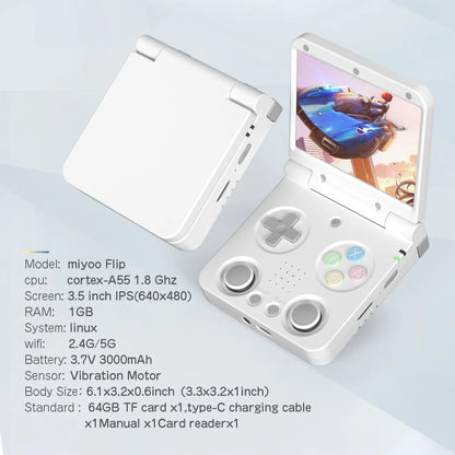 MIYOO Flip Retro Handheld Game Consoles IPS Screen Linux System Classic Portable Video Game Consolas Travel Bag Retroid Pocket