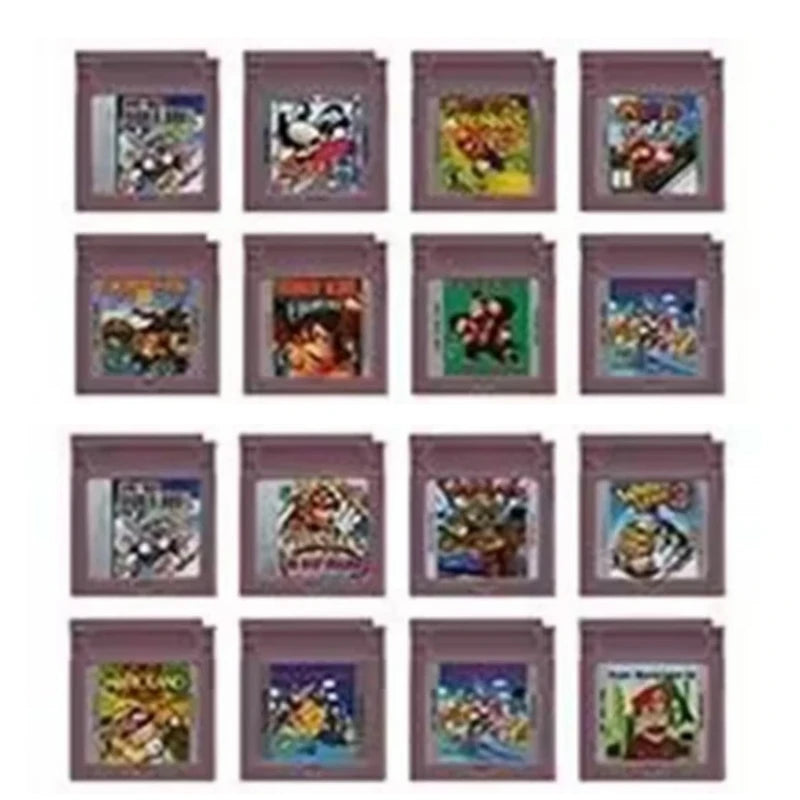 16 Bit Video Game Console Cartridge GBC Game Card Bros Golf Donkey Kong Wario Picross 2 Land II Land DX Tennis Country Pika land