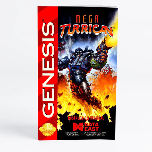 Retro Mega Turrican 16bit  game cartridge for Sega Genesis Megadrive video game consoles