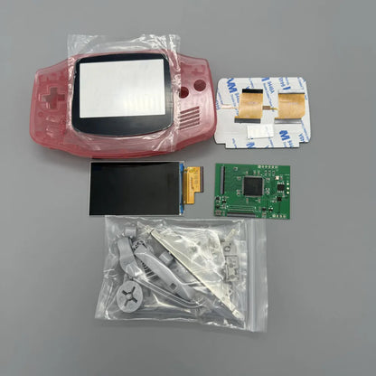 GBA IPS LCD no cut shell required easy to install 2.9 "IPS high brightness LCD and shell kit for Gameboy advance GBA