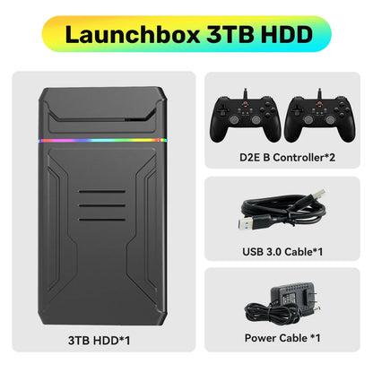 Launchbox 3T Portable Video Game Consoles With 10000+ Retro Games Emulator Console For N64/Xbox/PS3/PS2/GameCube/PS4/DS/PS1/PSP