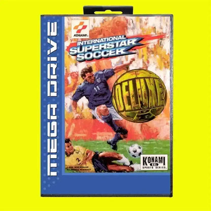 International Superstar Soccer Deluxe MD Game Card 16 Bit EUR Cover For Sega MegaDrive Genesis Video Game Console Cartridge