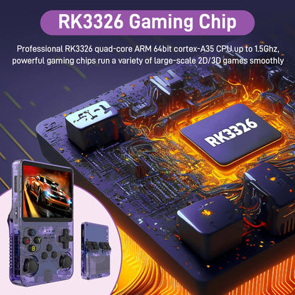 New R36S Retro Handheld Game Console 3.5 HD Screen with 18494 Games Emulators for PS1/PSP/N64/NES/SNES Dual 3D Joystick for Gift