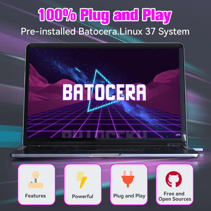 Batocera 37.linux System 128GB Portable USB 3.0 Disk 70+ Emulators with 43000+ Retro Games for PS3/PS2/PSP/X BOX/3DO Plug& Play