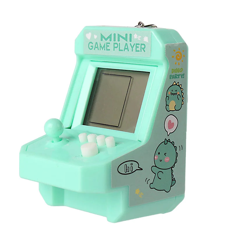 Mini Portable Game Console With Keychain Children Handheld Puzzle Retro Arcade Cute Bag Pendant