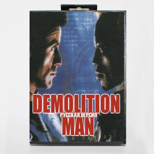 Demolition Man 16Bit MD Game Cartridge with RU Box for Sega Megadrive Genesis Systems