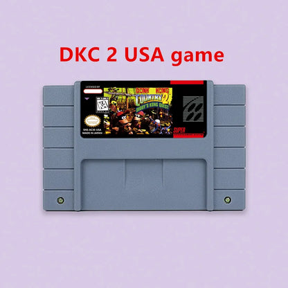 Donkey Game Country Kong 1 2 3 Competition RPG game for SNES 16 bit USA NTSC or EUR PAL Video Game Consoles Cartridge