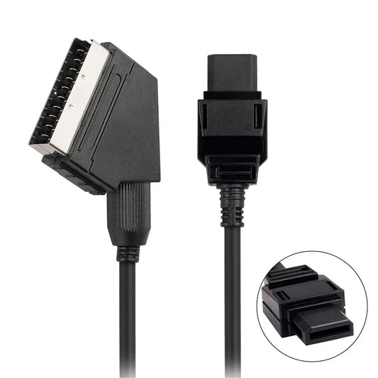 1.8m RGB Video AV A/V TV Scart Cable For Nintendo NES N64 SNES Stereo Audio Video Cord Wire for NGC NTSC Gamecube Game Console