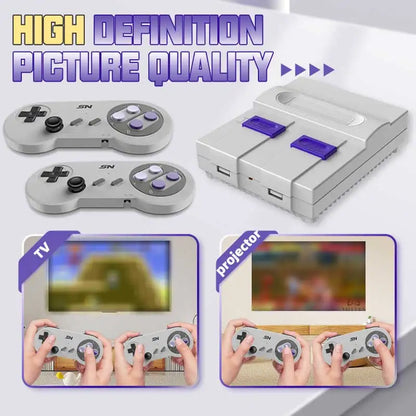 16bit Retro Game Console HDMI-Compatible 4K TV Super Game Console For For SNES NES Mame 5000 Games Dual Wireless Gamepad
