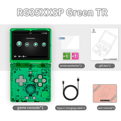 ANBERNIC RG35XXSP Flip Handheld Game Console 3.5'' IPS Screen Linux 64bit WiFi Bluetooth Retro Video Gaming Console 64G 5K Games