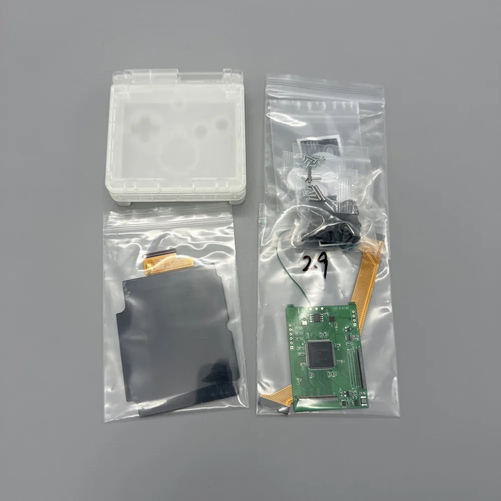 2.9 "GBASP IPS LCD high brightness LCD and shell kit for Gameboy advance SP