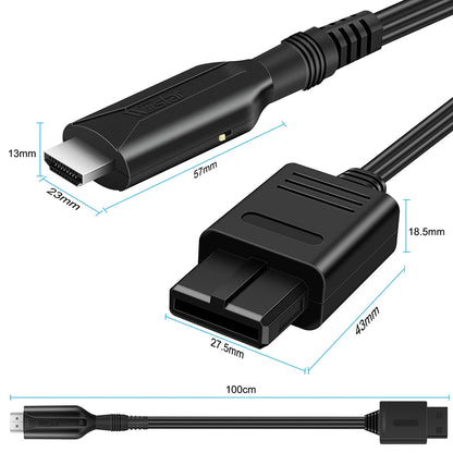 HD N64 To HDMI-compatible Converter HD Link Cable For N64/GameCube/SNES Plug and Play 1080P Nintendo 64 To HD Converte