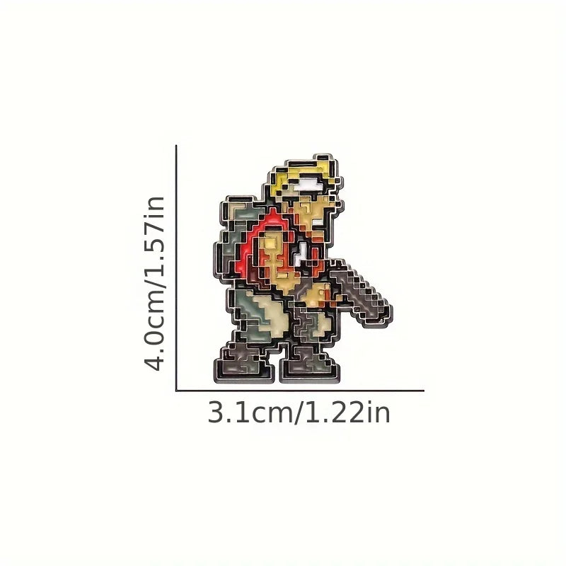 1pc Classic Retro Old Games Metal Slug Enamel Pins – Cartoon Metal Brooch Badge for Jacket, Bags, Hats, Cosplay Accessories