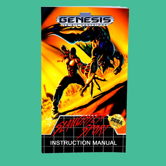 Slaughter Sport USA Manual for SEGA Mega Drive Genesis 16 bit Consoles Game Cartridge Manual