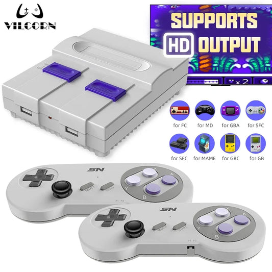 16bit Retro Game Console HDMI-Compatible 4K TV Super Game Console For For SNES NES Mame 5000 Games Dual Wireless Gamepad
