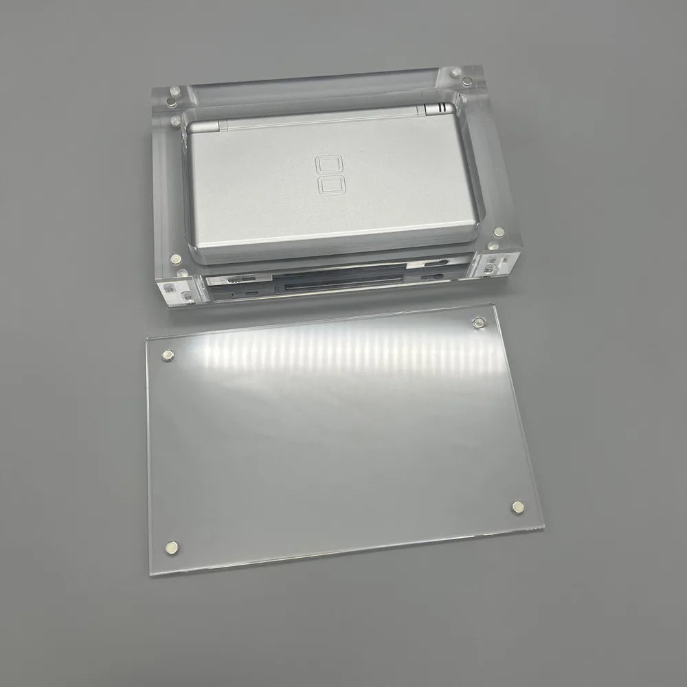 High transparency acrylic magnetic cover console storage box for Nintendo DS Lite DSL.Please pay attention to your console model