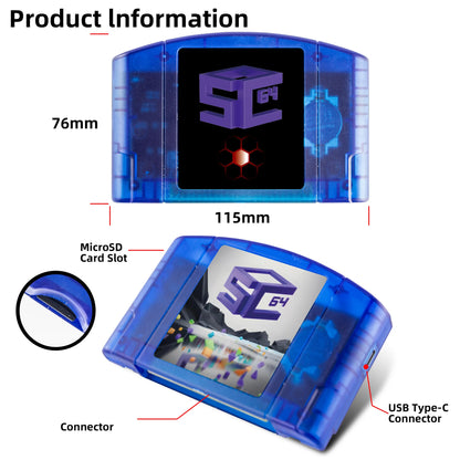 REMANK 5000-in1 SC64Summer N64 SC64 Open Source N64 SC64 Cart GBC Support SNES GBC N64DD Retro Video Game Console Accesories